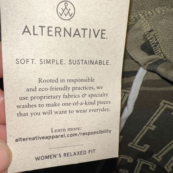 ALTERNATIVE Apparel 'Day Off' Camo Hoodie Flagler College Soft Eco Friendly Sz L - Picture 4 of 10